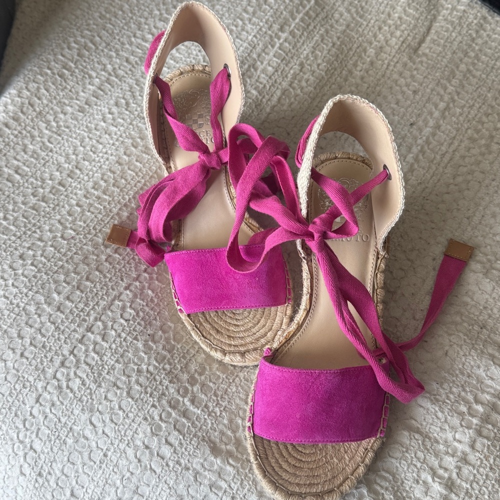 Vince Camuto
Levernta Platform Ankle-Tie Espadrille Wedge Sandals